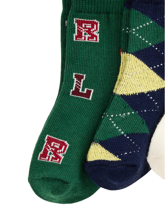 Polo Ralph Lauren Polo Ralph Lauren Комплект 3 чифта дълги чорапи детски 441P03153001 Цветен