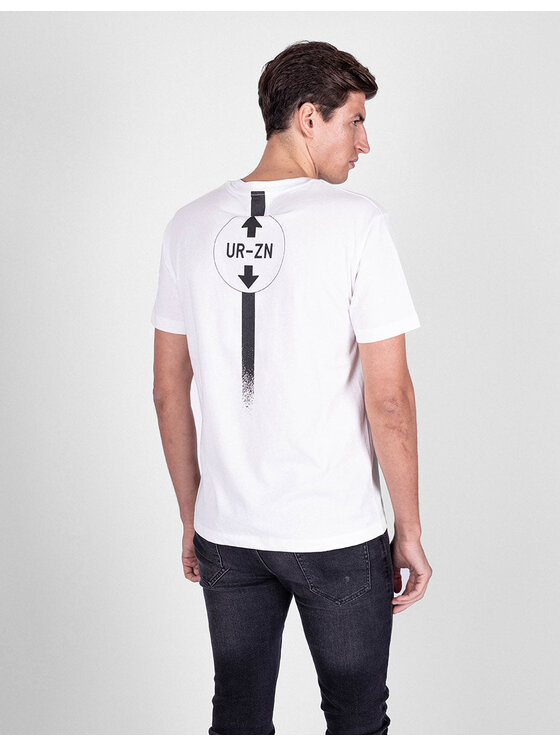 Les Hommes Les Hommes T-Shirt UHT201 700P | Urzn Bílá Regular Fit