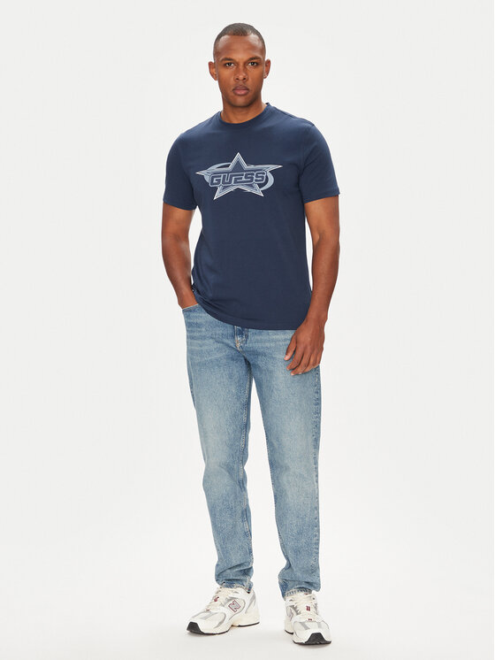 Guess Guess T-krekls Z5YI02 I3Z14 Tumši zils Regular Fit