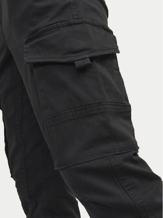 Jack&Jones Junior Jack&Jones Junior Bavlnené nohavice Paul 12151646 Čierna Slim Fit