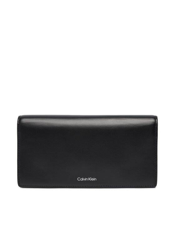 Calvin Klein Calvin Klein Didelė Moteriška Piniginė Emblem Hw Long Bifold LV04F1098G Juoda