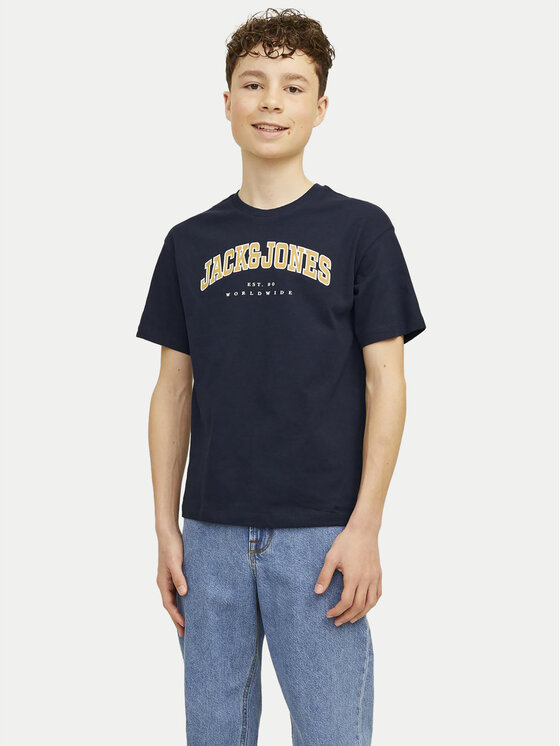 Jack & Jones Junior Jack & Jones Junior Póló Caleb 12258924 Sötétkék Relaxed Fit