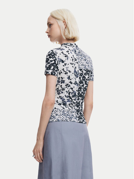Desigual Desigual Блуза Patchy 24WWTK99 Черен Slim Fit