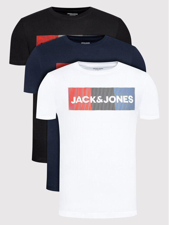 Jack&Jones 3 marškinėlių komplektas Corp 12191762 Spalvota Regular Fit