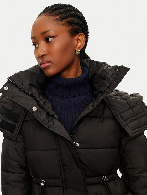 Rinascimento Rinascimento Kurtka zimowa CFC0118339003 Czarny Loose Fit