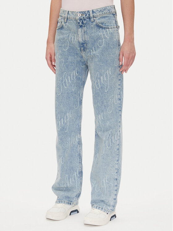 HUGO HUGO Jeansy Elyah_B 50534771 Modrá Straight Fit