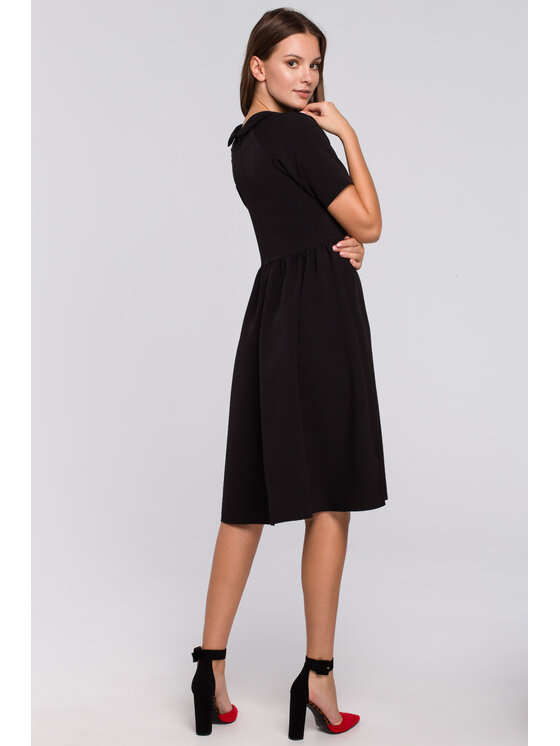 Makover Makover Večerné šaty K028 Čierna Regular Fit