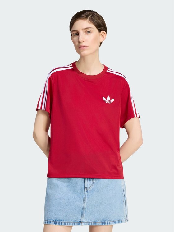 adidas adidas T-Shirt FIREBIRD TEE Czerwony Loose Fit