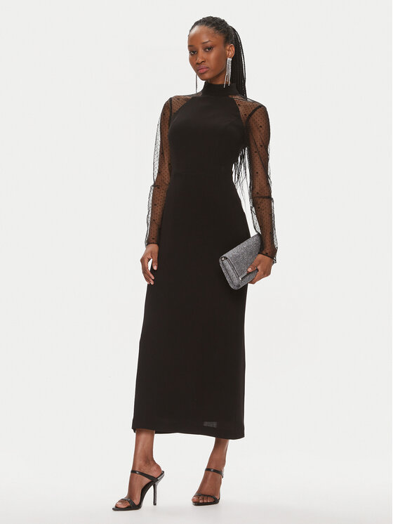 KARL LAGERFELD KARL LAGERFELD Cocktail obleka 240W1303 Črna Slim Fit