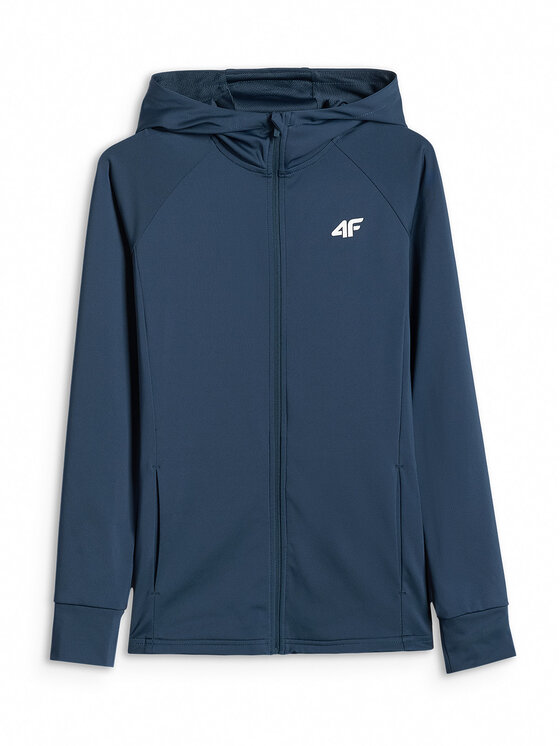 4F 4F Bluza BASIC+ Turkusowy Slim Fit