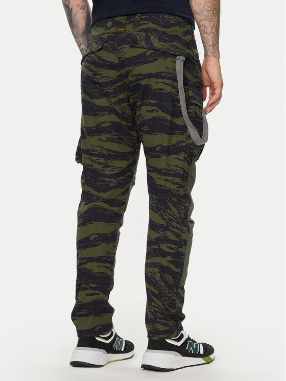 G-Star Raw G-Star Raw Medžiaginės kelnės 3D Cargo 2.0 D24308-D386-G393 Žalia Tapered Fit