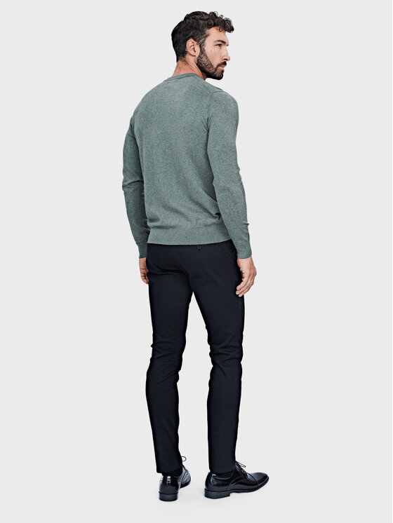 Evenemen Evenemen Sweter Round Neck Zielony Slim Fit