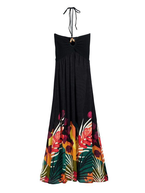 Desigual Desigual Rochie de vară Belice 25SWMW08 Negru Regular Fit