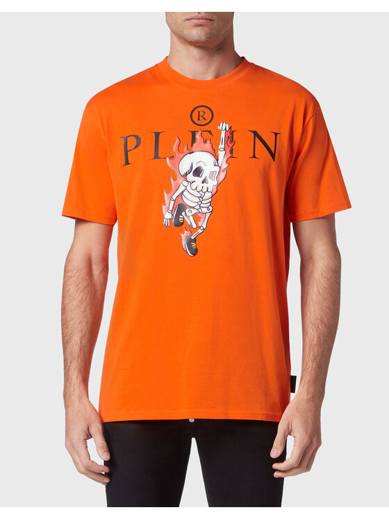 PHILIPP PLEIN PHILIPP PLEIN Tričko 3939 Oranžová Regular Fit