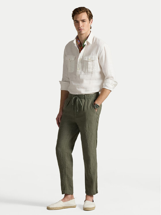 Polo Ralph Lauren Polo Ralph Lauren Pantaloni di tessuto 710940611009 Verde Tapered Fit