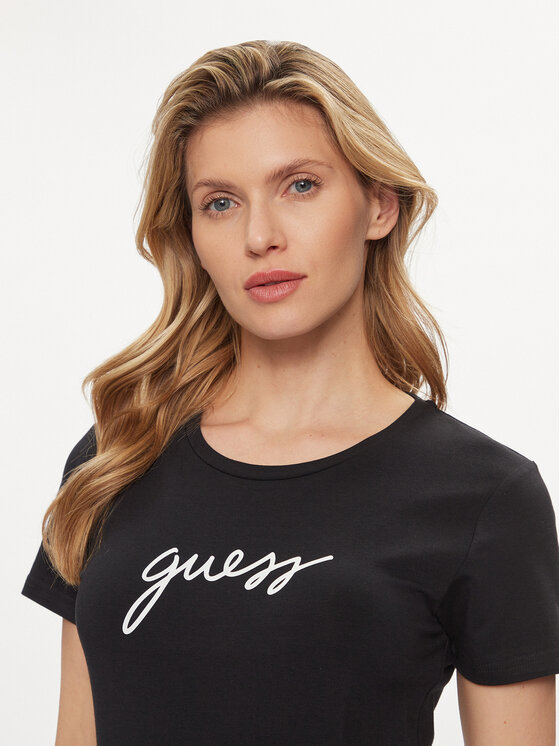 Guess Guess Majica O4RM09 KBBU1 Črna Regular Fit
