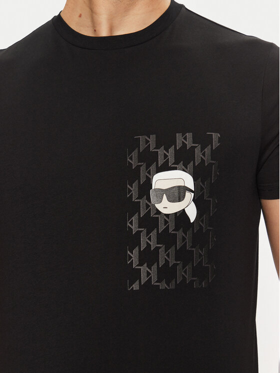 KARL LAGERFELD KARL LAGERFELD T-särk 755095 551251 Must Regular Fit