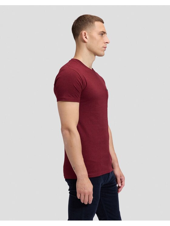 Lee Lee T-Shirt ULTIMATE POCKET TEE Brązowy Slim Fit