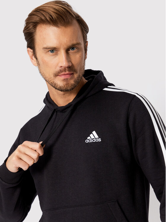 adidas adidas Світшот Essentials Fleece 3-Stripes GK9072 Чорний Regular Fit