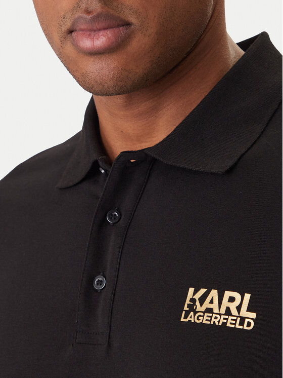 KARL LAGERFELD KARL LAGERFELD Polo 745780 500235 Czarny Regular Fit