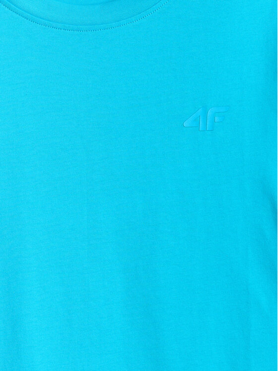 4F 4F T-Shirt BASIC+ Niebieski Regular Fit