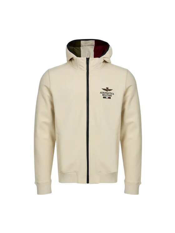 Aeronautica Militare Aeronautica Militare Felpa Felpa con cappuccio removibile Beige Regular Fit