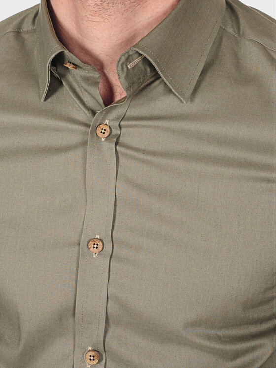 Evenemen Evenemen Koszula JAMES Khaki Slim Fit