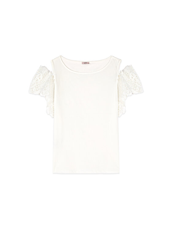 Oltre Oltre T-shirt G02AJ004729N011 Bianco Regular Fit