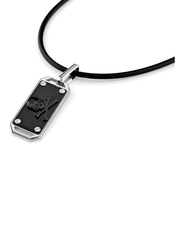 PHILIPP PLEIN PHILIPP PLEIN Ogrlica $Kull Bones PJWEA05NU Črna