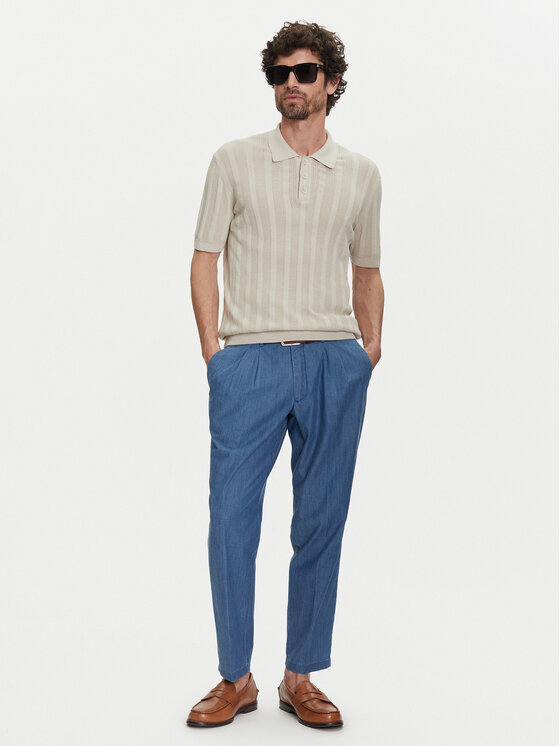 Baldessarini Baldessarini Chino nohavice B1 19127.1366 Modrá Regular Fit