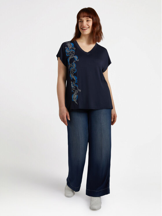Fiorella Rubino Fiorella Rubino T-shirt G206L008511N034 Blu Regular Fit
