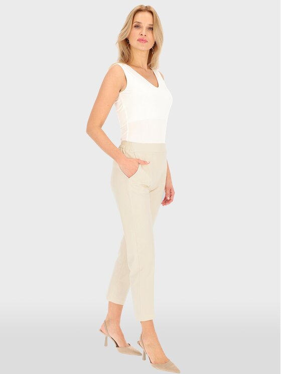 Perso Perso Spodnie damskie PTE242402F Szary Fitted Fit
