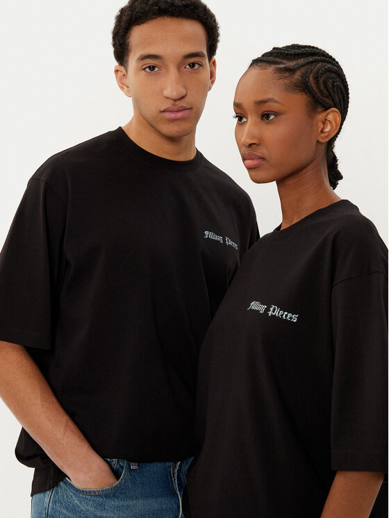 Filling Pieces Filling Pieces T-shirt Unisex Chrome Flower 7449982 Crna Regular Fit