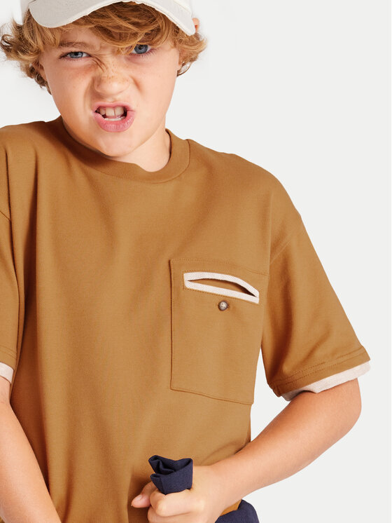 Mayoral Mayoral T-Shirt 6004 Brązowy Regular Fit