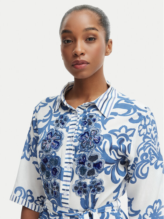 Iconique Iconique Сукня-сорочка Emma IC26-038 Голубий Regular Fit