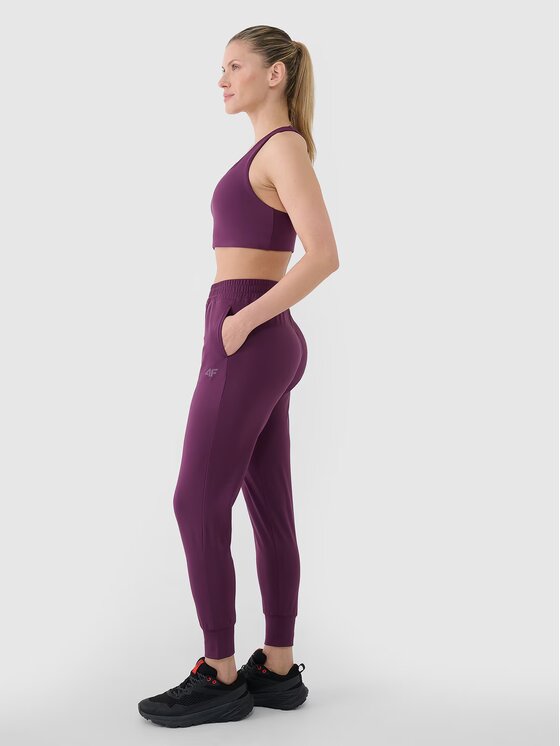 4F 4F Pantaloni da donna 4FRSS25TFTRF0789-50S Viola Regular Fit