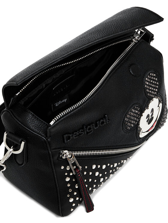 Desigual Desigual Дамска чанта Mickey Studstyle Phuk 24WAXP71 Черен