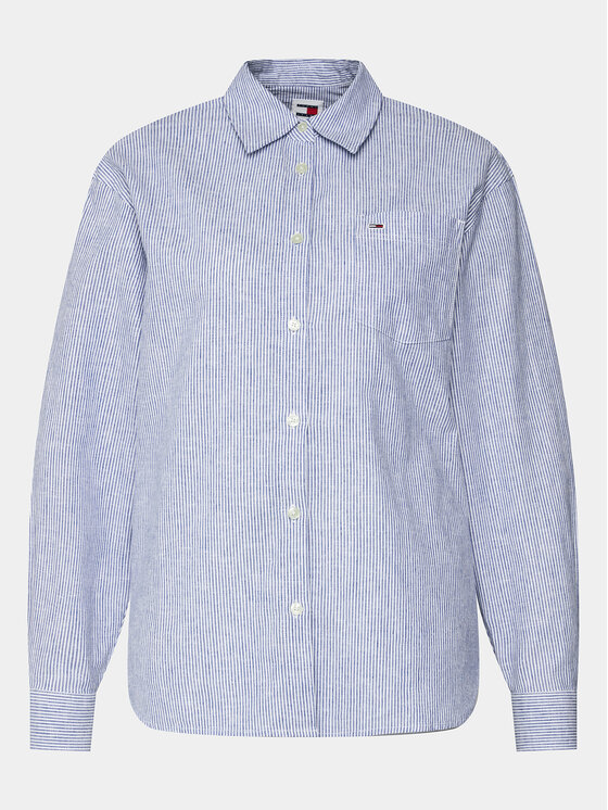 Tommy Jeans Hemd DW0DW17737 Blau Boxy Fit | Modivo.de