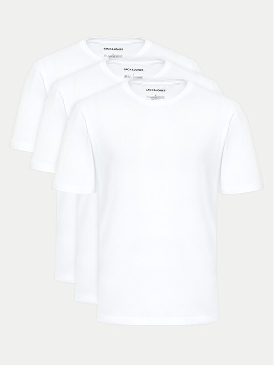 Jack & Jones Set de tricouri Under 12248076 Alb Standard Fit