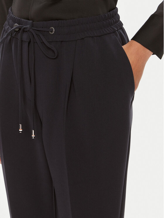 BOSS Boss Bavlnené nohavice Tariyanah 50490039 Tmavomodrá Regular Fit
