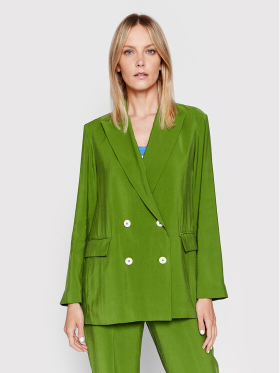 United Colors Of Benetton Suknjič 2NTMDW00B Zelena Oversize