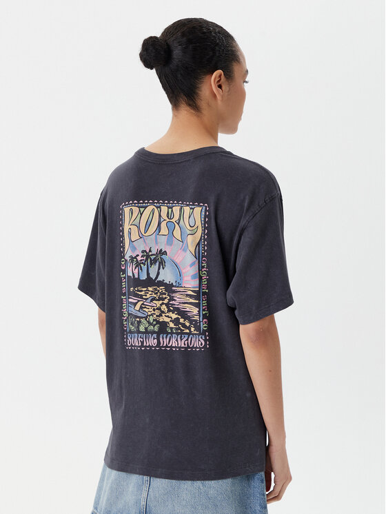 Roxy Roxy T-krekls ERJZT05905 Pelēks Oversize