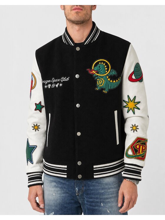 PHILIPP PLEIN PHILIPP PLEIN Bundy bomber 31139 Čierna Regular Fit