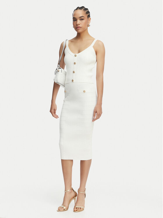 Guess Guess Top W5YR10 Z0130 Bijela Regular Fit