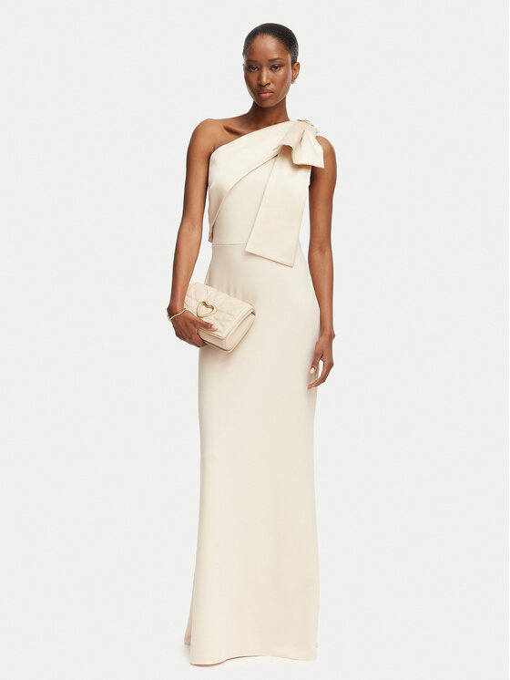 Rinascimento Rinascimento Večernja haljina CFC0129002003 Bež Slim Fit