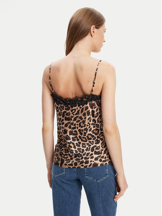 Guess Guess Top W5YH65 WHEZ2 Bej Regular Fit
