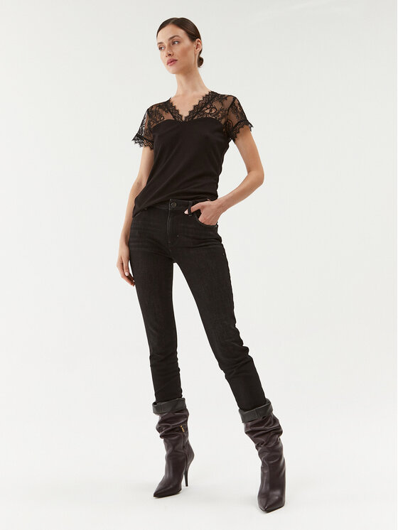 Morgan Morgan Blúzka 232-DLAMI Čierna Slim Fit
