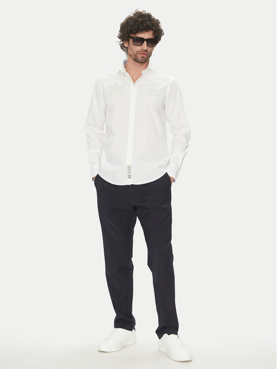La Martina La Martina Сорочка Aaron MACE30 PP483 Білий Regular Fit