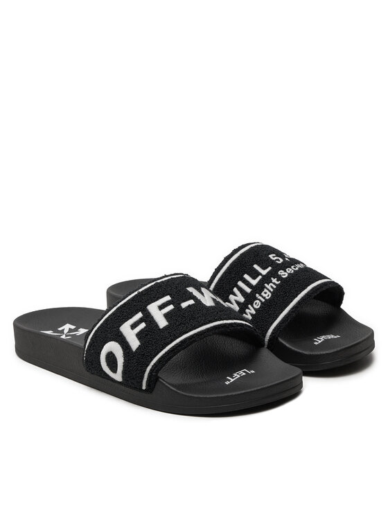 Off White Pantoletten OMIC001S22MAT0031001 Schwarz Modivo