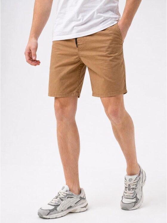 Jigga Wear Jigga Wear Szorty materiałowe Na lato urlop wakacje 130822 Beżowy Regular Fit